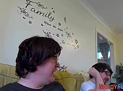 busty babe su... sucking cock so good first time!!