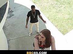 Lost my pussy? Help this redhead teen deepthroat black monster cock