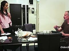 Teen Begs Stepdad to Pound Her Tight Pussy in Kitchen!