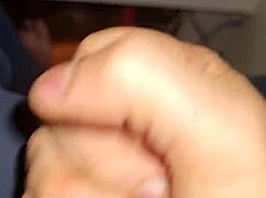 hairy amateur with long hair gives creamy armpit milkshot