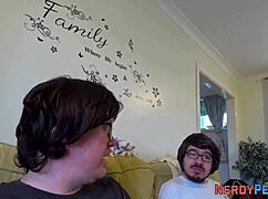 busty babe su... sucking cock so good first time!!