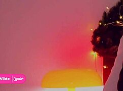 Gorgeous blonde emma wilde teases her shaved holes with toys on camster bed