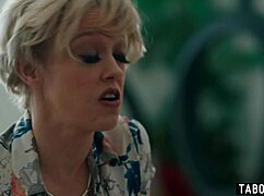 granny counselor bounces huge tits on black patient's cock at work