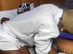 Petite Ebony Nurse Rides BBC Patient