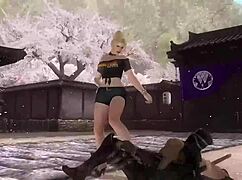 Rachel delivers fierce ballbusting to Ryu Hay in DOA5LR