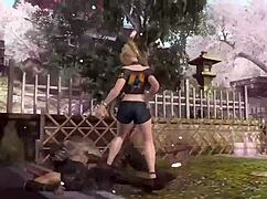 Rachel delivers fierce ballbusting to Ryu Hay in DOA5LR