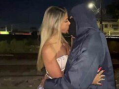 wife asks train track help then fucks helpful guy outdoor quickie