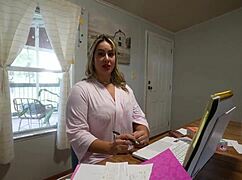 Step-mom with big tits rides monster cock doggystyle then cowgirl bent over blowjob