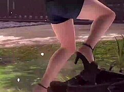 Rachel delivers fierce ballbusting to Ryu Hay in DOA5LR