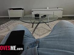 Stepsis flashes nudes from bathroom showing small tits riding stepbro taboo