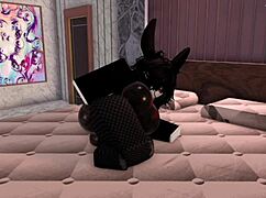 Bunny Girl Throat Fucked Rough After Teasing Blowjob