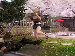 Rachel delivers fierce ballbusting to Ryu Hay in DOA5LR