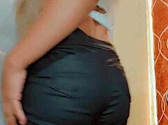 watch this rica transsexual stroke her cock so good