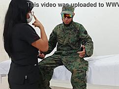 horny latina doctor seduces patient in military hospital fucking shamelessly during exam