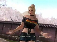 Rachel delivers fierce ballbusting to Ryu Hay in DOA5LR