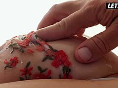 big oiled ass teen katarina rina spreads tight pussy at whiteboxxx massage then gets fucked doggystyle