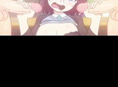 She sneaks in for a QUICK FUCK on the office sofa with BIG TITS bouncing everywhere