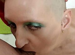 German milf whore sandra gags on cock in brutal facefuck!