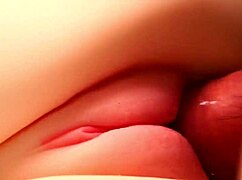 I obsess over her perfect shaved pussy close-up view