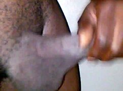 Ebony cock slams deep in tight ass rough riding to squirting orgasm