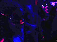 hey milf gets shy teen into public strapon double penetration