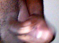 Ebony cock slams deep in tight ass rough riding to squirting orgasm