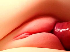 I obsess over her perfect shaved pussy close-up view