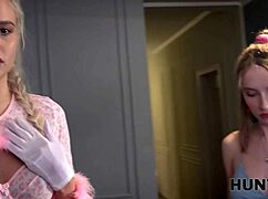 blonde slut ditches sexy cuckold girlfriend for landlord's huge cock