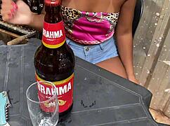 alice's first time bar ride on thick cock coroa public outdoor fun