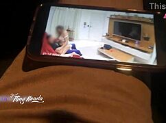 Corno husband films wife creampied on home sofa by friend