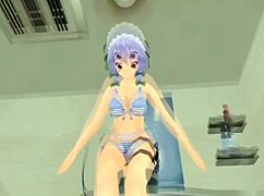 mmd fetish babe explores wild bathroom adventures with toys