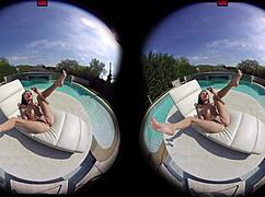 god gina gerson toying by pool in vr... gets me so hard!!