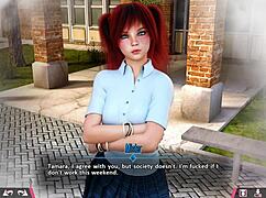 on a date with cute johanna... double homework means double fun, right?