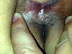 wife fingers her wet pussy to massive squirting orgasm on camera