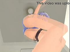 mmd fetish babe explores wild bathroom adventures with toys