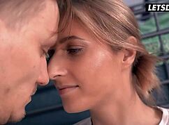 aria logan seduces roommate into steamy dorm sex action