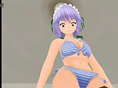 mmd fetish babe explores wild bathroom adventures with toys
