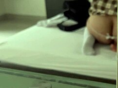 Perverted Stepdad Spots Huge Ass Stepsis Masturbating in School Uniform. Can't Resist Covering Her Tight Pussy with Creamy Cum