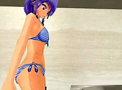 mmd fetish babe explores wild bathroom adventures with toys