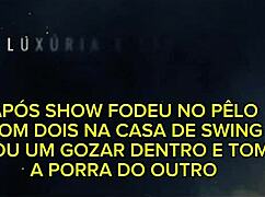 slut gets fucked by two hung guys raw one creampies her the other makes her swallow every drop