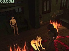 Horny Goth And Church Girls Summon Monster Demon Cock For Wild Pussy Pounding In Sims 4