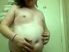 whoa this shemale strips teasing in panties ripping clothes crossdressing style 🔥😏