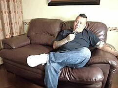 university student arrives for her casual casting interview in bedroom