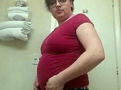 whoa this shemale strips teasing in panties ripping clothes crossdressing style 🔥😏