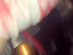 He spins her fat ass in laundromat car for hot public interracial sex