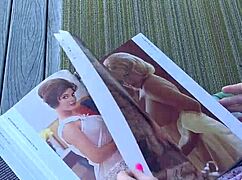 playboy mag got me so wet outdoors i had to play with my shaved pussy 😈💦