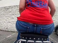 big ass housewife flashes curves on motorcycle gopro outdoors pt 1