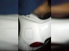 Dogging slut bends for neighbor's huge cock creampie while cuck hubby watches!