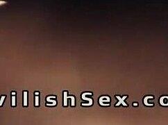 Muscular guy blows load then bangs blonde babe hard