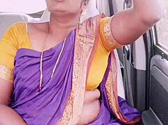 Intrigued by indian maid's dirty talk during wild car sex ride?